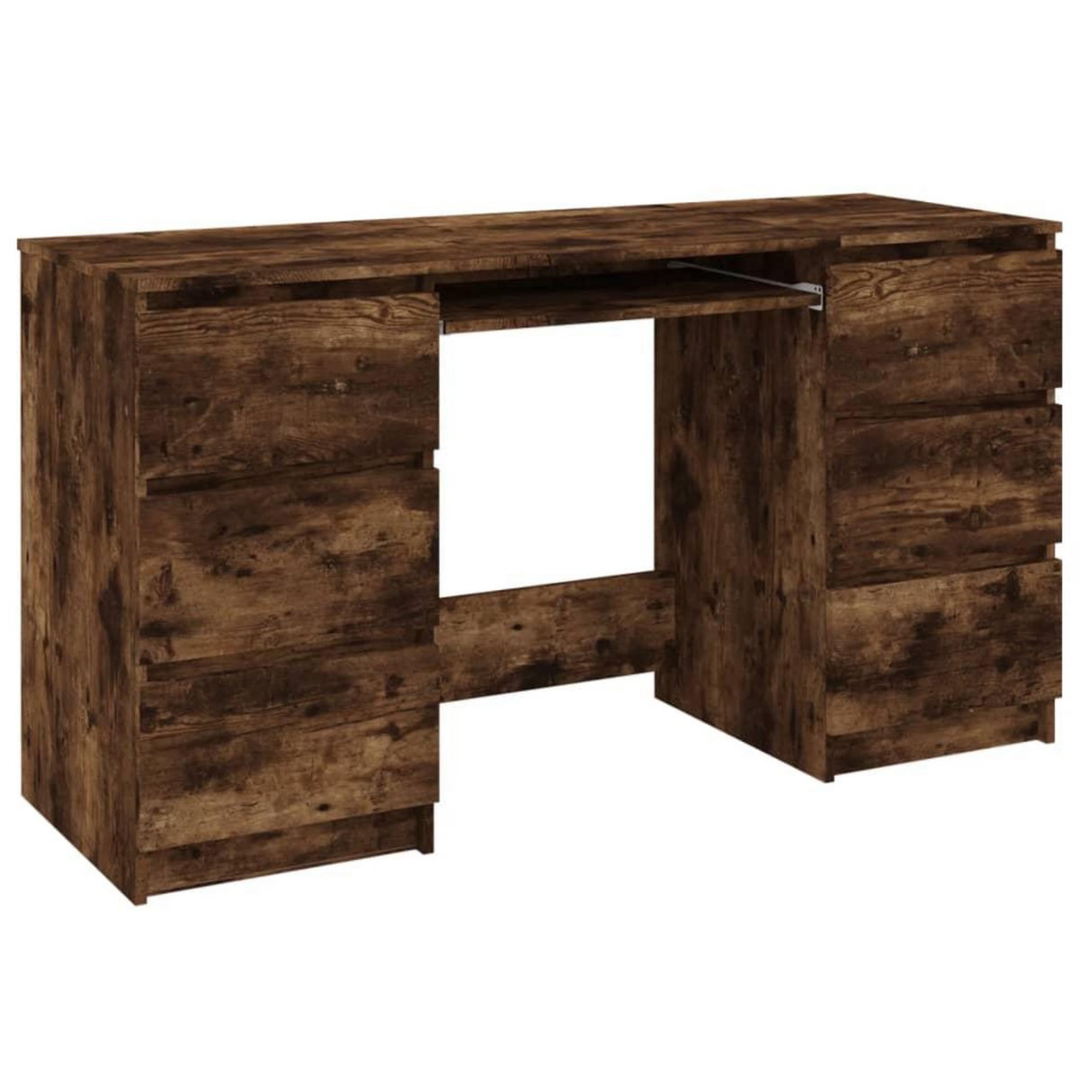 VIDAXL Bureau Chene fume 140x50x77 cm Bois d'ingenierie
