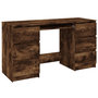 Voir la diapositive 2 : VIDAXL Bureau Chene fume 140x50x77 cm Bois d'ingenierie