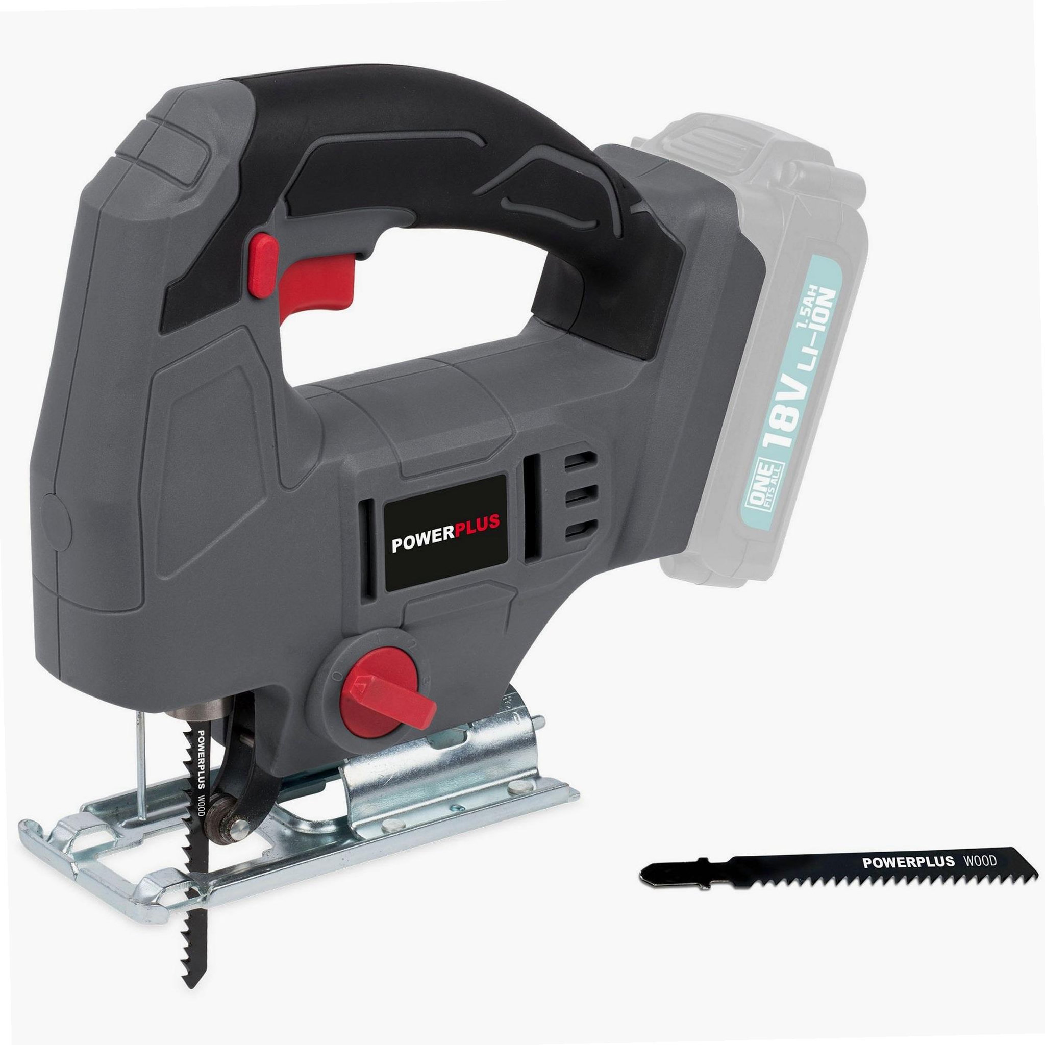 Voir la diapositive 6 : POWERPLUS Scie sauteuse à batterie 18v  sans batterie