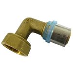 CENTRALE BRICO Raccord coudé avec écrou libre D.20 pour tube en multicouche à sertir