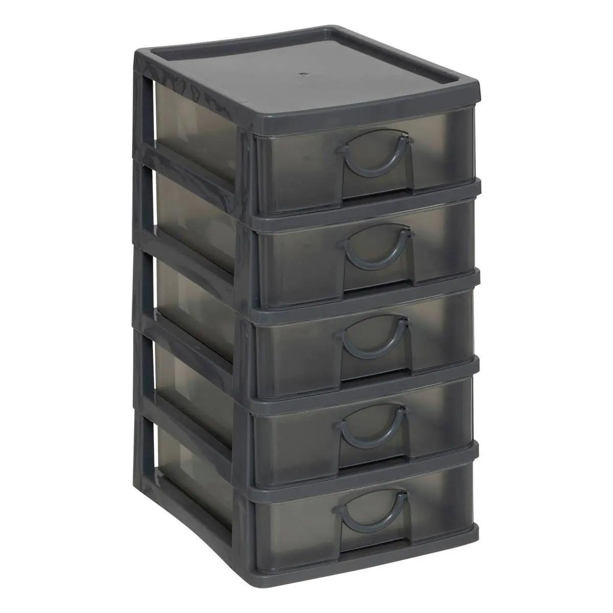 Voir la diapositive 1 : B BASIC & CO Module de Rangement  5 Tiroirs  26cm Gris