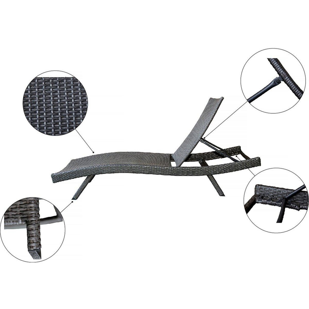 Habitat et Jardin Lot de 2 bains de soleil en résine tressée   Arthur  - Marron