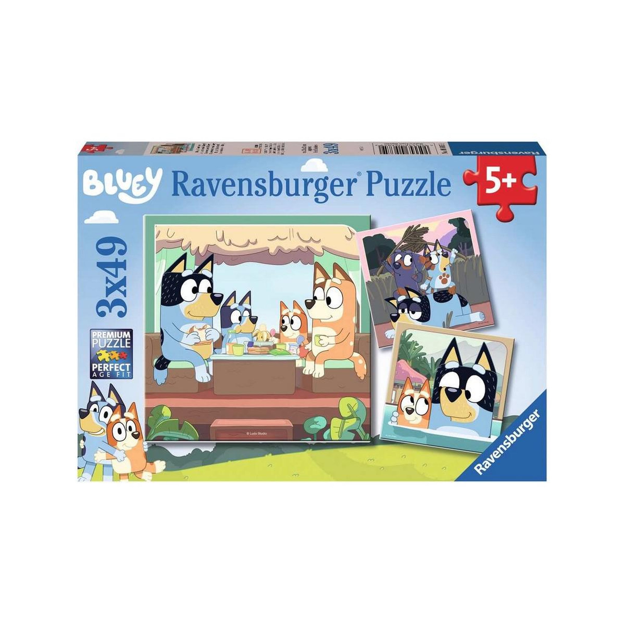 RAVENSBURGER Puzzle Les aventures de Bluey - 3x49 pcs
