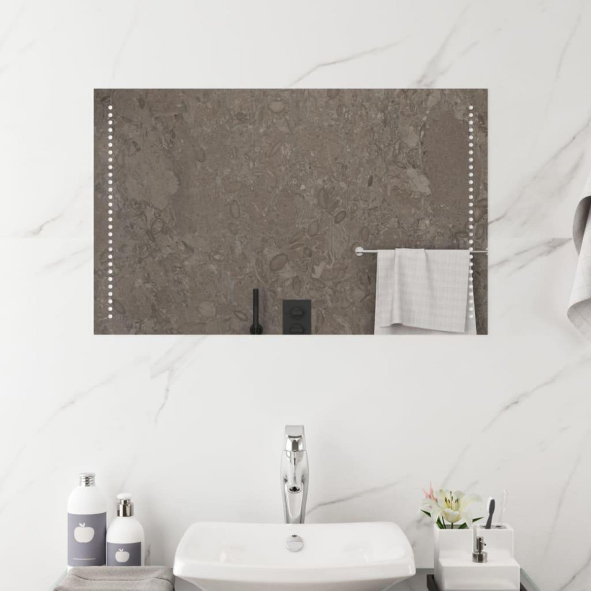 VIDAXL Miroir de salle de bain a LED 50x80 cm