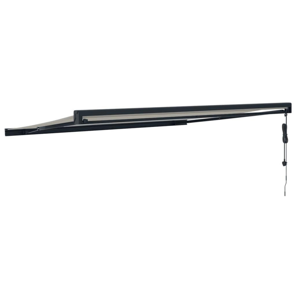 VIDAXL Auvent retractable creme 4x3 m tissu et aluminium