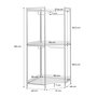 Voir la diapositive 4 : SWEEEK Module dressing d'angle blanc avec 4 penderies et 2 étagères. L 80 x P 80 x H 190 cm