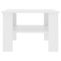 Voir la diapositive 4 : VIDAXL Table basse Blanc 60x60x42 cm Bois d'ingenierie