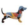 Voir la diapositive 2 : Paris Prix Statuette Déco Chien Teckel  Rubic  32cm Multicolore