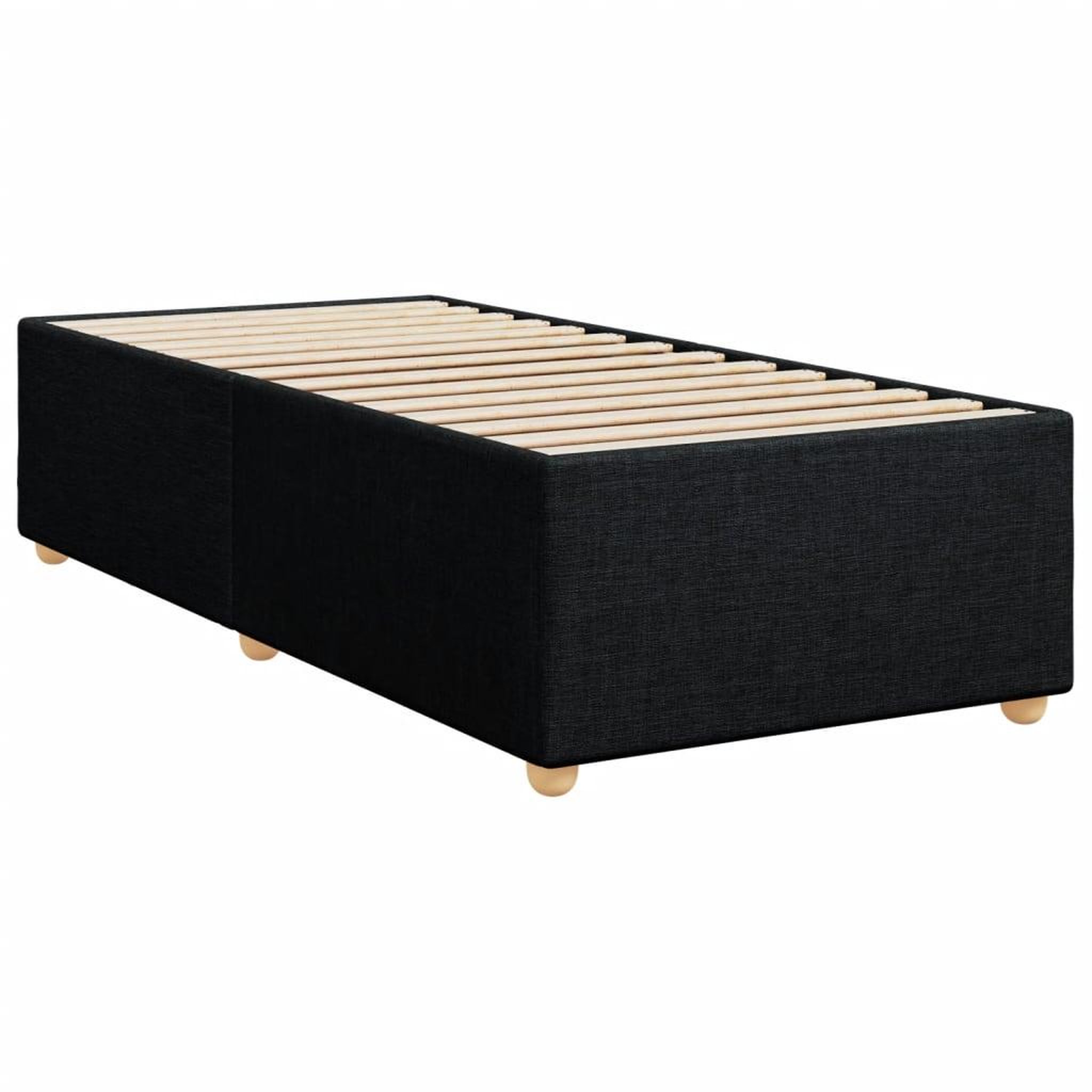 Voir la diapositive 3 : VIDAXL Cadre de lit sans matelas noir 100x200 cm tissu