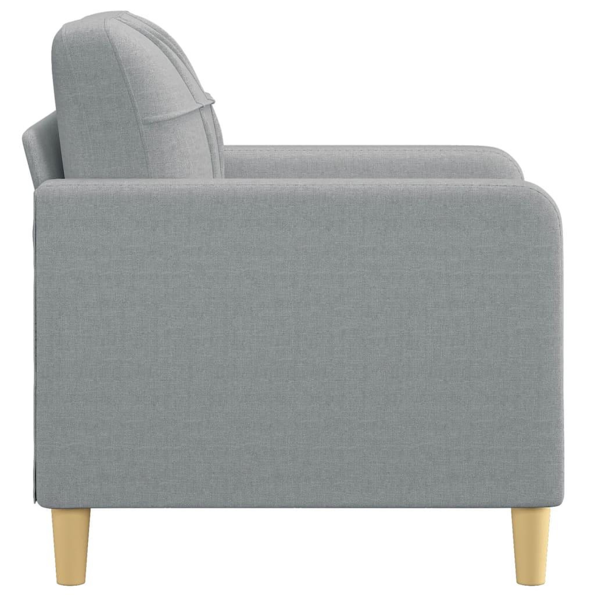 Voir la diapositive 4 : VIDAXL Fauteuil Gris clair 60 cm Tissu