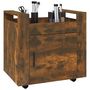 Voir la diapositive 4 : VIDAXL Chariot de bureau Chene fume 60x45x60 cm Bois d'ingenierie