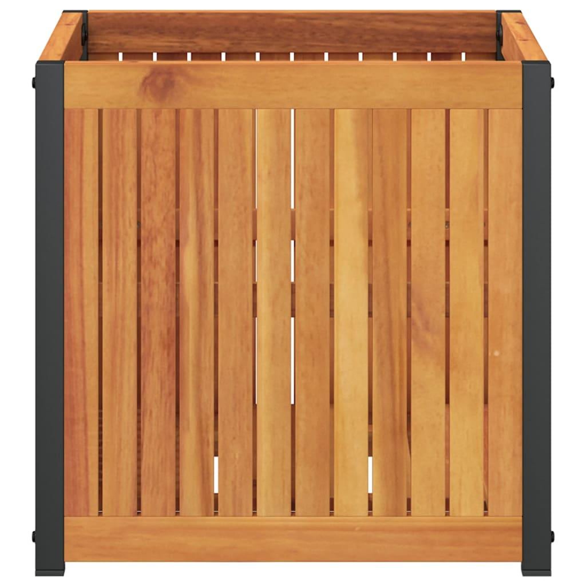 Voir la diapositive 4 : VIDAXL Jardiniere 45x45x44 cm bois massif d'acacia et acier