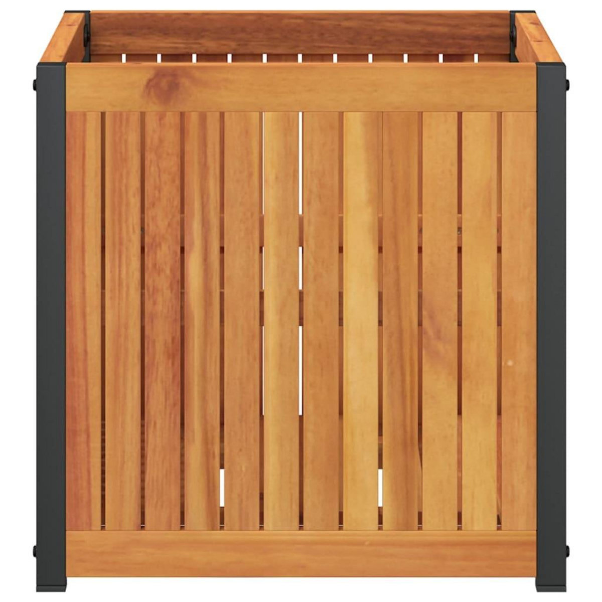 VIDAXL Jardiniere 45x45x44 cm bois massif d'acacia et acier
