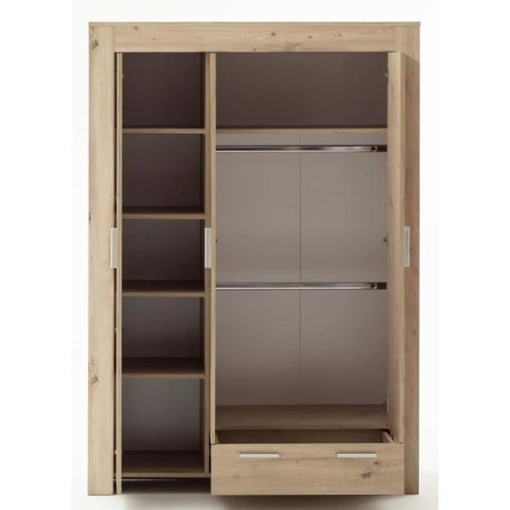 Voir la diapositive 2 : Trendteam Chambre bébé Trio : Lit 70 x 140 cm + Commode a langer + Armoire AHOI - Chene - TREND TEAM