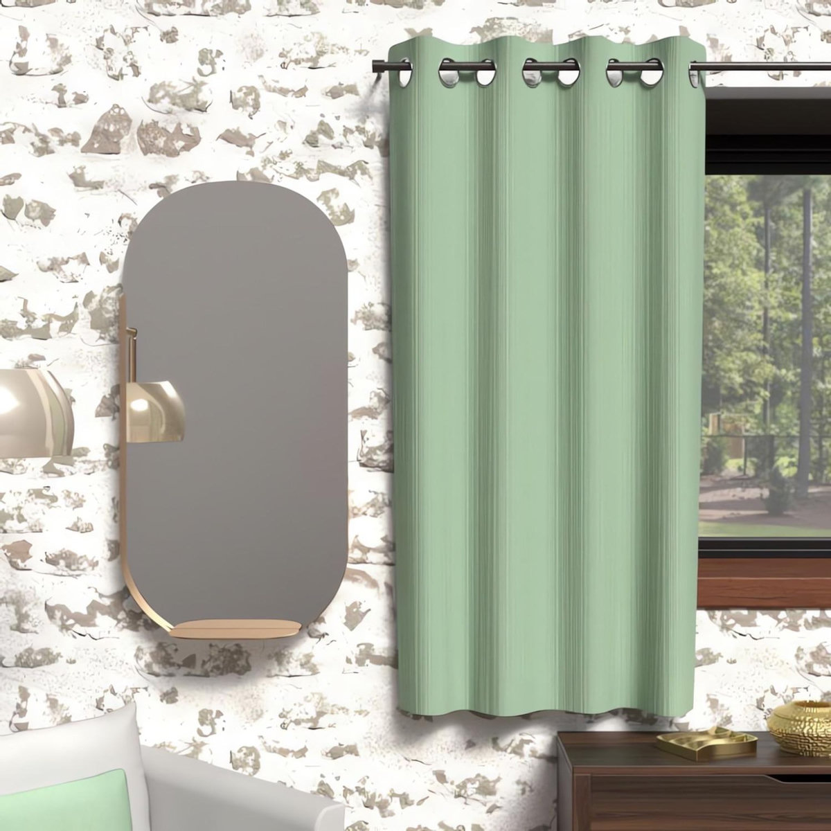 SOLEIL D'OCRE Rideau occultant à oeillets BOHEME, par Soleil d'Ocre