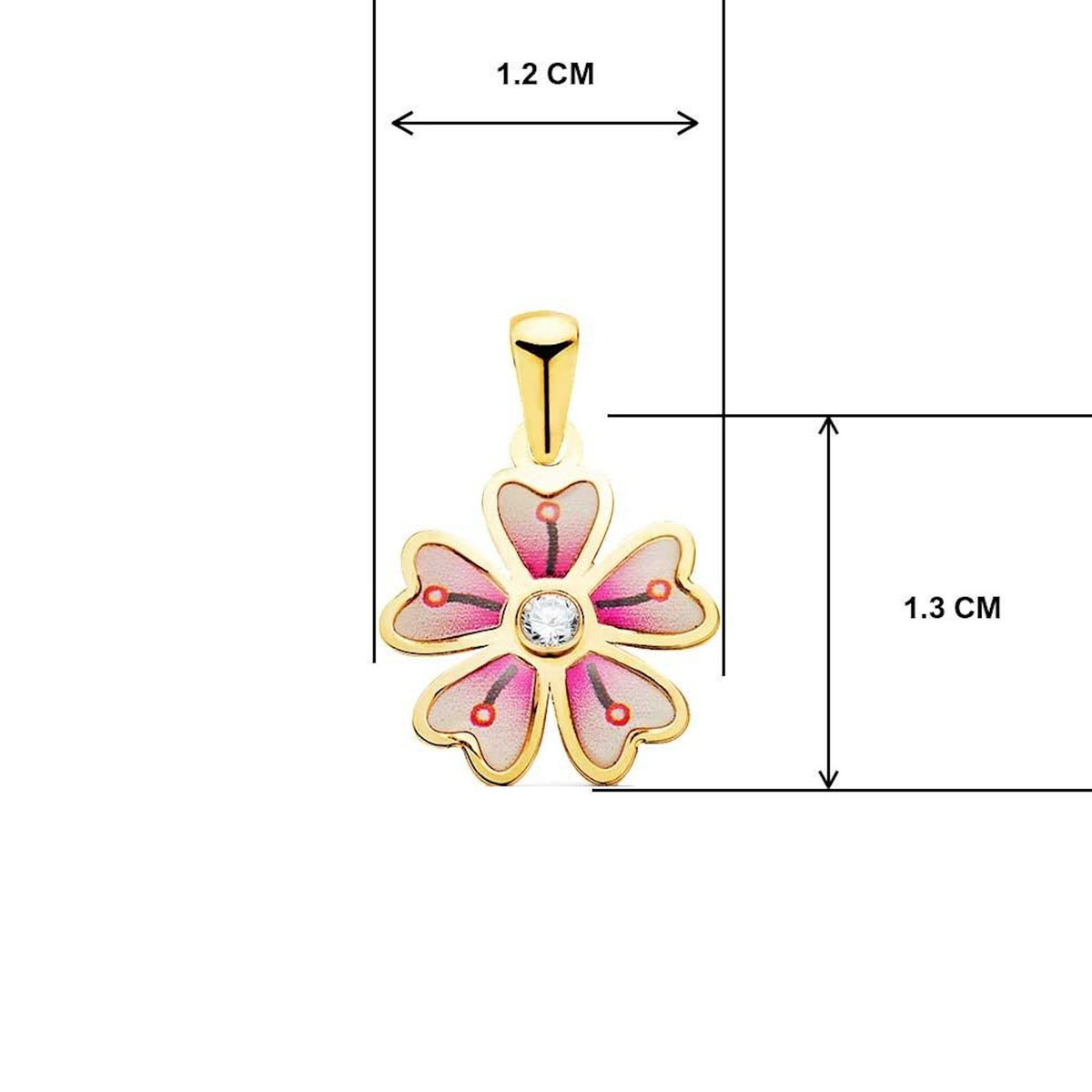 L'ATELIER D'AZUR Collier - Pendentif Or 18 Carats 750/000 Jaune Motif Fleur - Chaine Dorée