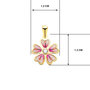 Voir la diapositive 3 : L'ATELIER D'AZUR Collier - Pendentif Or 18 Carats 750/000 Jaune Motif Fleur - Chaine Dorée