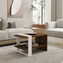 Voir la diapositive 2 : Habitat et Jardin Table Basse en bois  Gaye  - 50 x 80 x 35 cm - Noyer, Blanc
