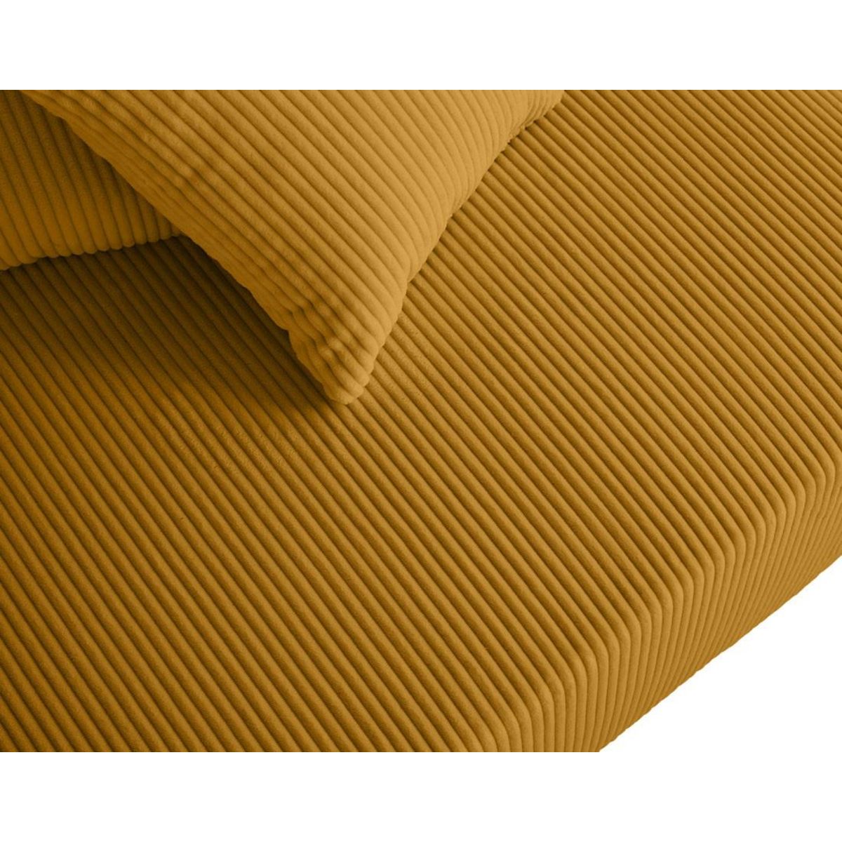 LISA DESIGN Edinburg - module d'assise d'angle droit - en velours côtelé