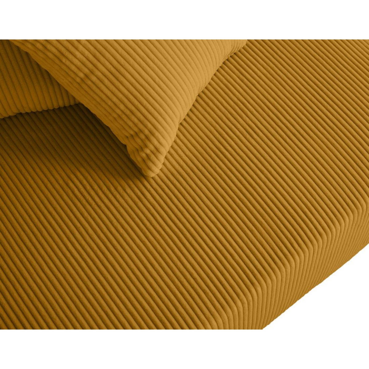 LISA DESIGN Edinburg - module d'assise d'angle droit - en velours côtelé