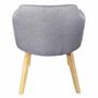 Voir la diapositive 4 : Paris Prix Fauteuil Scandinave en Tissu  Nari  70cm Gris Clair