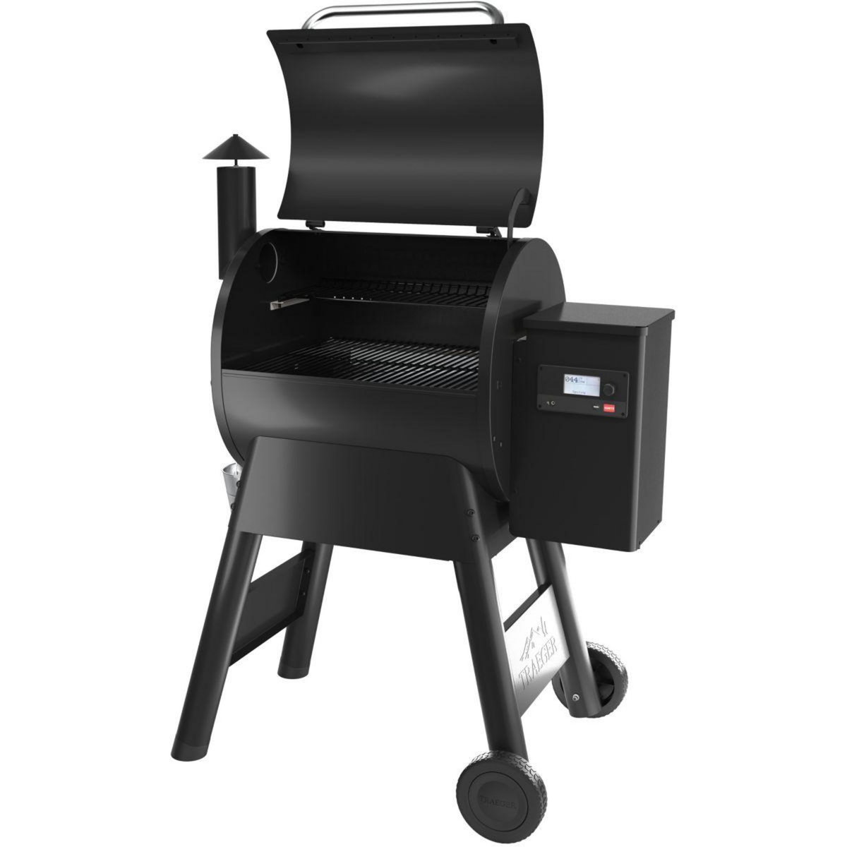TRAEGER Barbecue pellet Pro 575 noir sur chariot, grille haute 56x18 cm, grille basse 56x48 cm