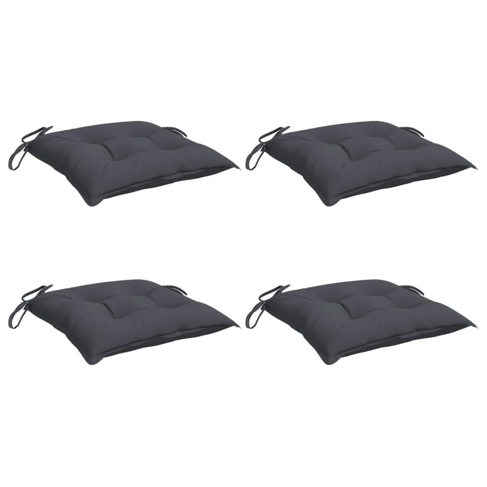 Voir la diapositive 3 : VIDAXL Coussins de chaise lot de 4 anthracite 40x40x7 cm tissu oxford