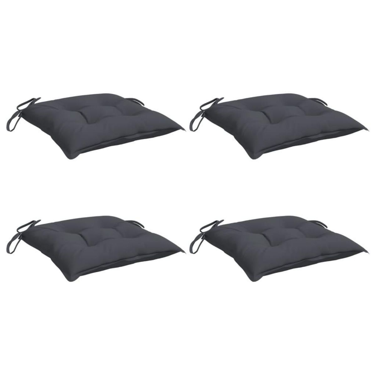 VIDAXL Coussins de chaise lot de 4 anthracite 40x40x7 cm tissu oxford