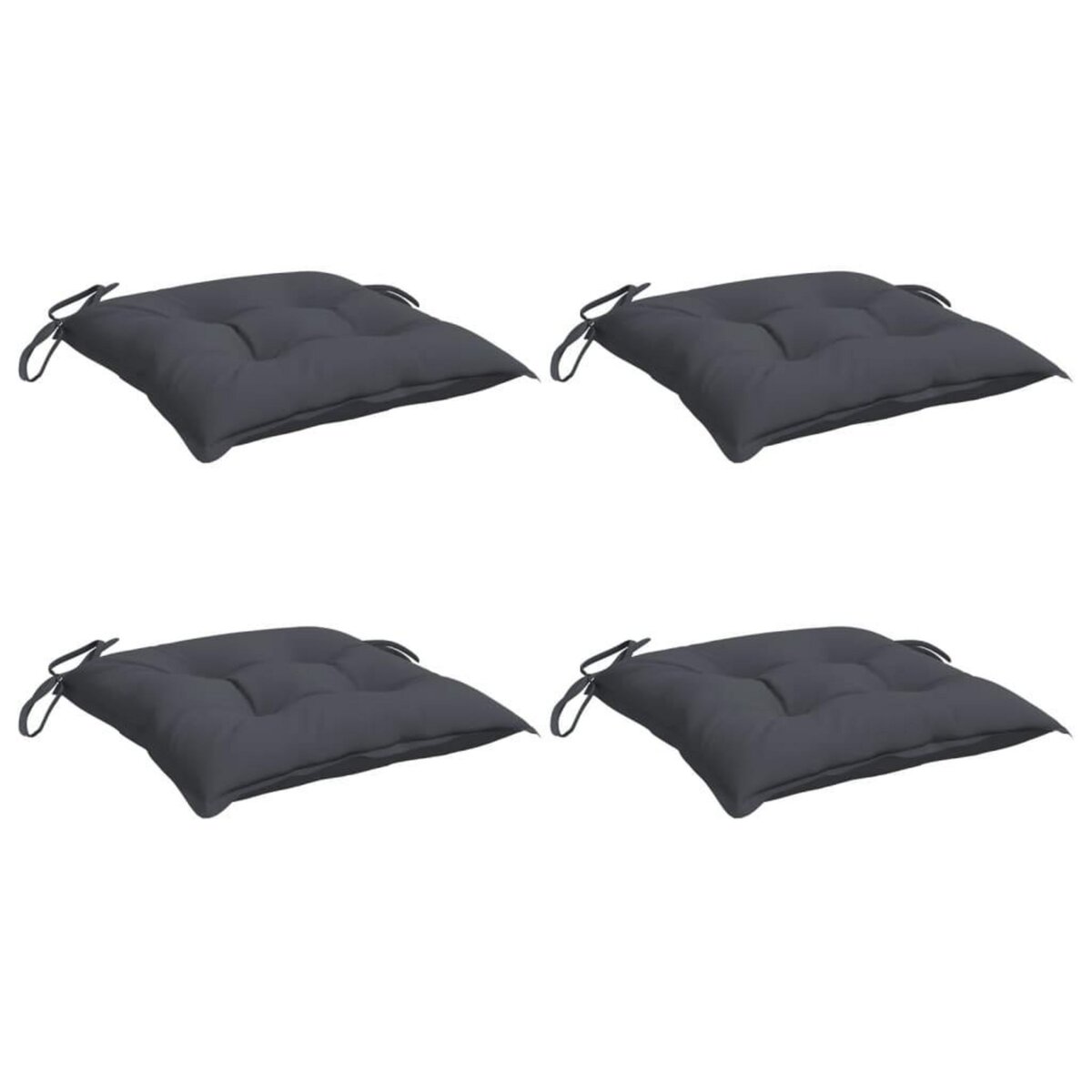 VIDAXL Coussins de chaise lot de 4 anthracite 40x40x7 cm tissu oxford