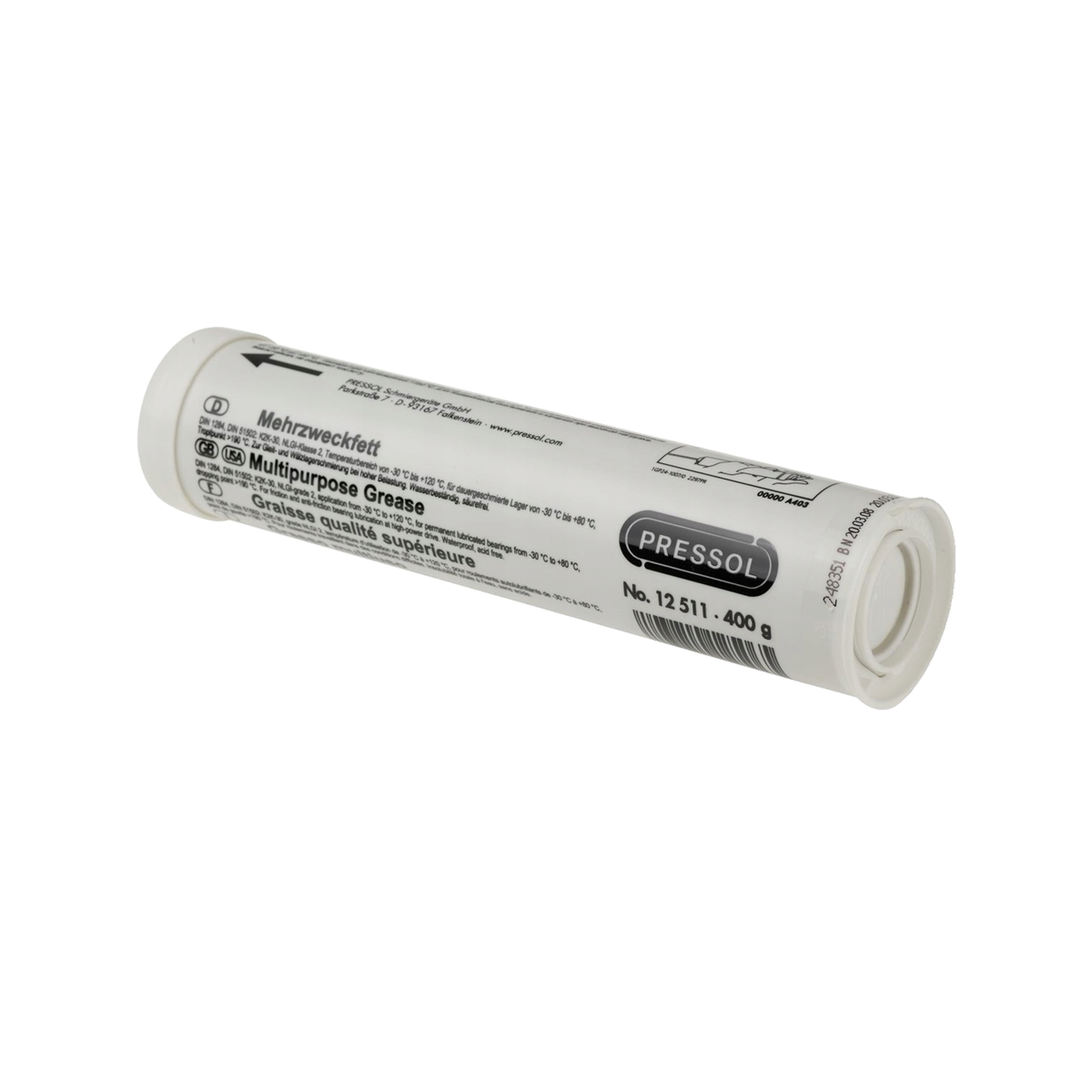 Voir la diapositive 5 : PRESSOL Cartouche de graisse pressol