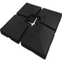 Voir la diapositive 1 : Habitat et Jardin 4 Dalles à lester pour gros parasol déporté - 4 x 3 - 104 KG - Noir