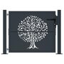 Voir la diapositive 3 : VIDAXL Portail de jardin anthracite 105x80 cm acier conception d'arbre
