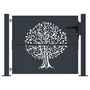 Voir la diapositive 3 : VIDAXL Portail de jardin anthracite 105x80 cm acier conception d'arbre