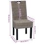 Voir la diapositive 6 : VIDAXL Chaises a manger lot de 6 rotin Kubu bois de manguier