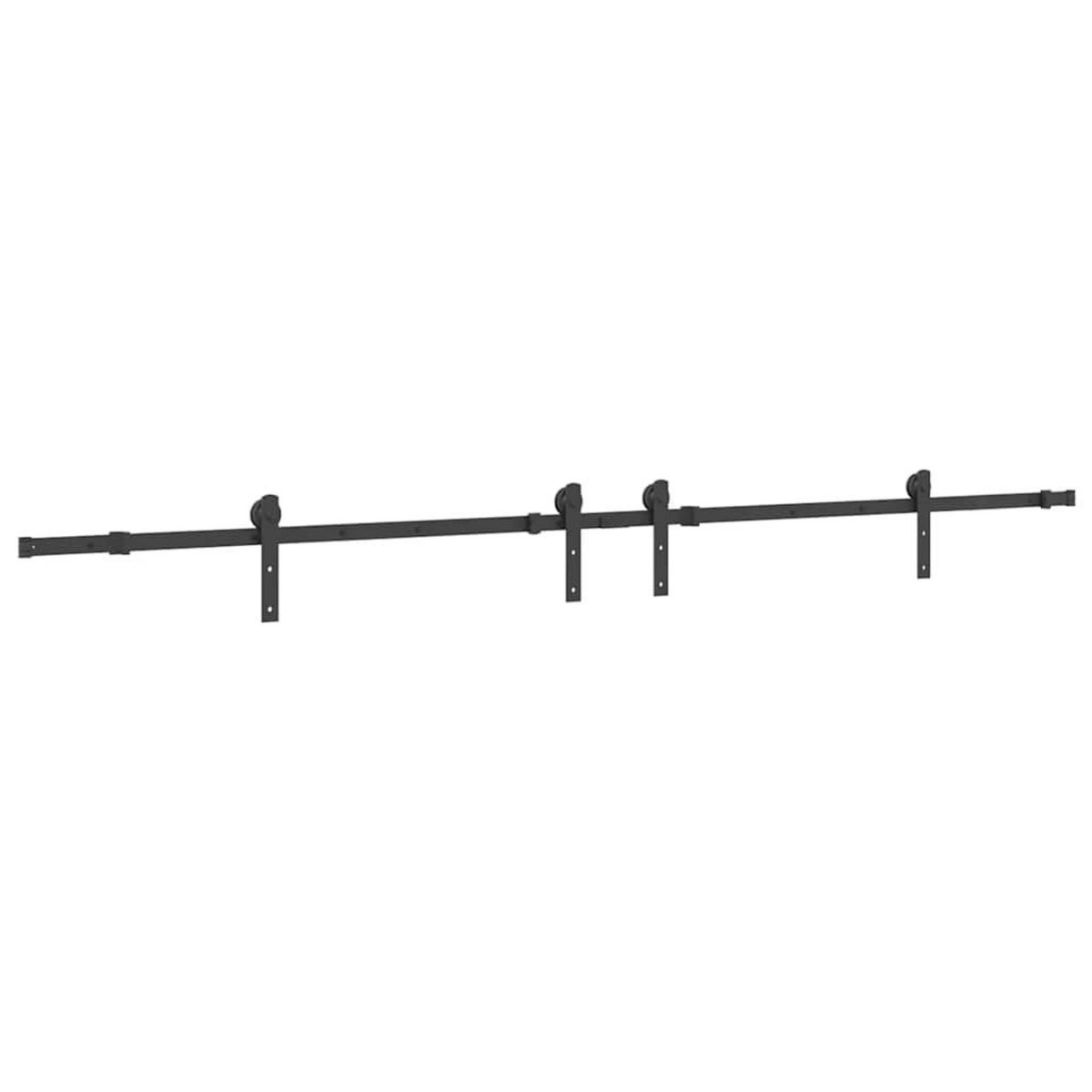 VIDAXL Kit de quincaillerie de porte coulissante 427 cm acier noir