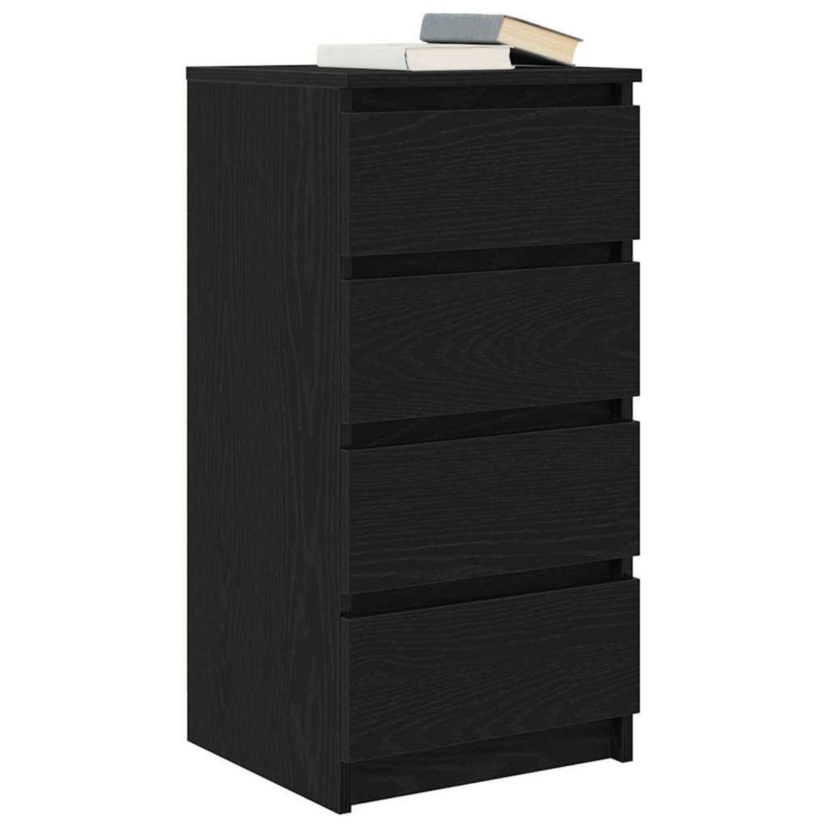 VIDAXL Buffet chene noir 37,5x35x76 cm bois d'ingenierie