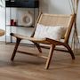Voir la diapositive 2 : Rendez vous déco Fauteuil en teck et tressage cannage en rotin - Kilka