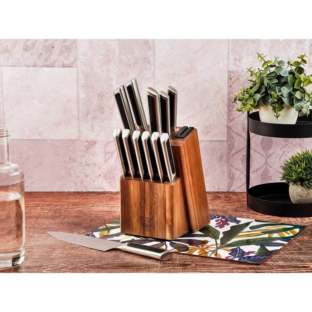 BJORN Bloc couteaux de cuisine et couteaux à steak LOKI LOVIISA - 14 pièces