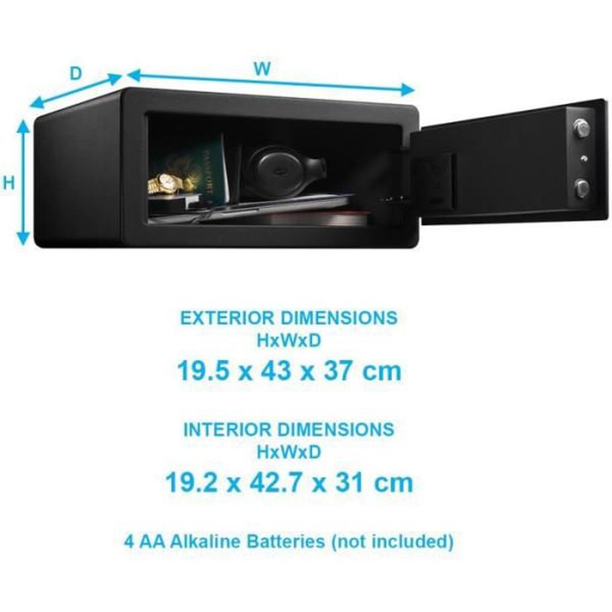 Voir la diapositive 4 : Master lock Master lock lx110beurhro coffre-fort biométrique pour protéger les biens de valeurs, noir, 19,5 x 43 x 37 cm
