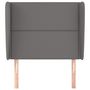 Voir la diapositive 3 : VIDAXL Tete de lit avec oreilles Gris 83x23x118/128 cm Similicuir