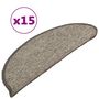 Voir la diapositive 2 : VIDAXL Tapis d'escalier autocollants 15 pcs 56x17x3 cm Beige et gris