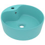 Voir la diapositive 2 : VIDAXL Lavabo de luxe avec trop-plein Vert clair mat 36x13cm Ceramique