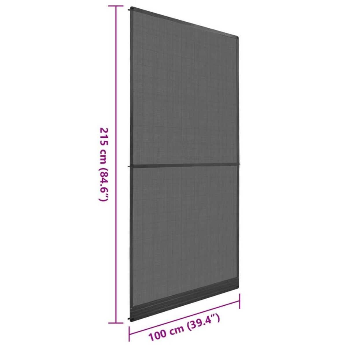 VIDAXL Moustiquaire a charniere pour portes Anthracite 100x215 cm
