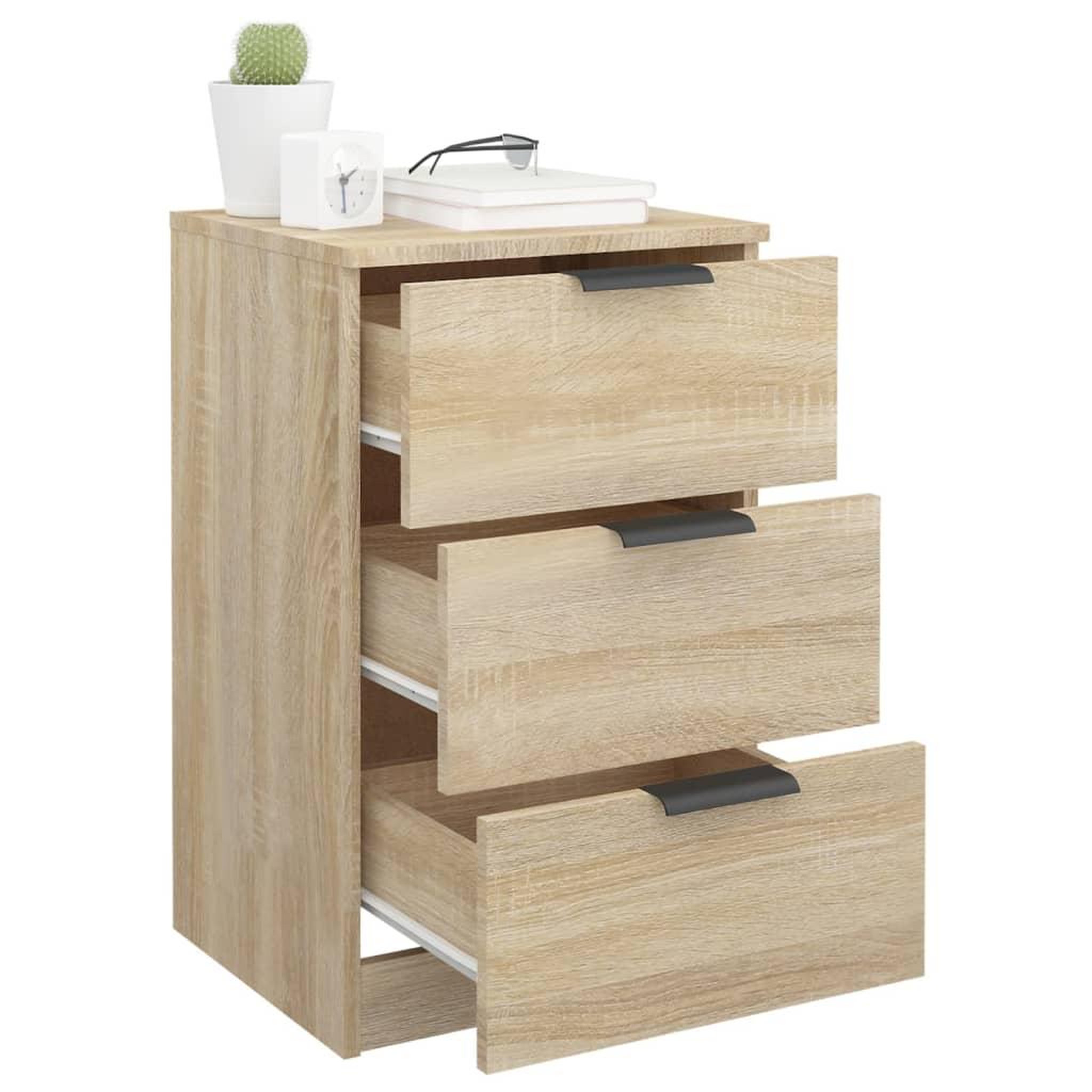 Voir la diapositive 5 : VIDAXL Tables de chevet 2 pcs Chene sonoma 40x36x65 cm