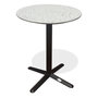 Voir la diapositive 1 : Paris Prix Table de Jardin Ronde en Terrazzo  Bistro  60cm Blanc