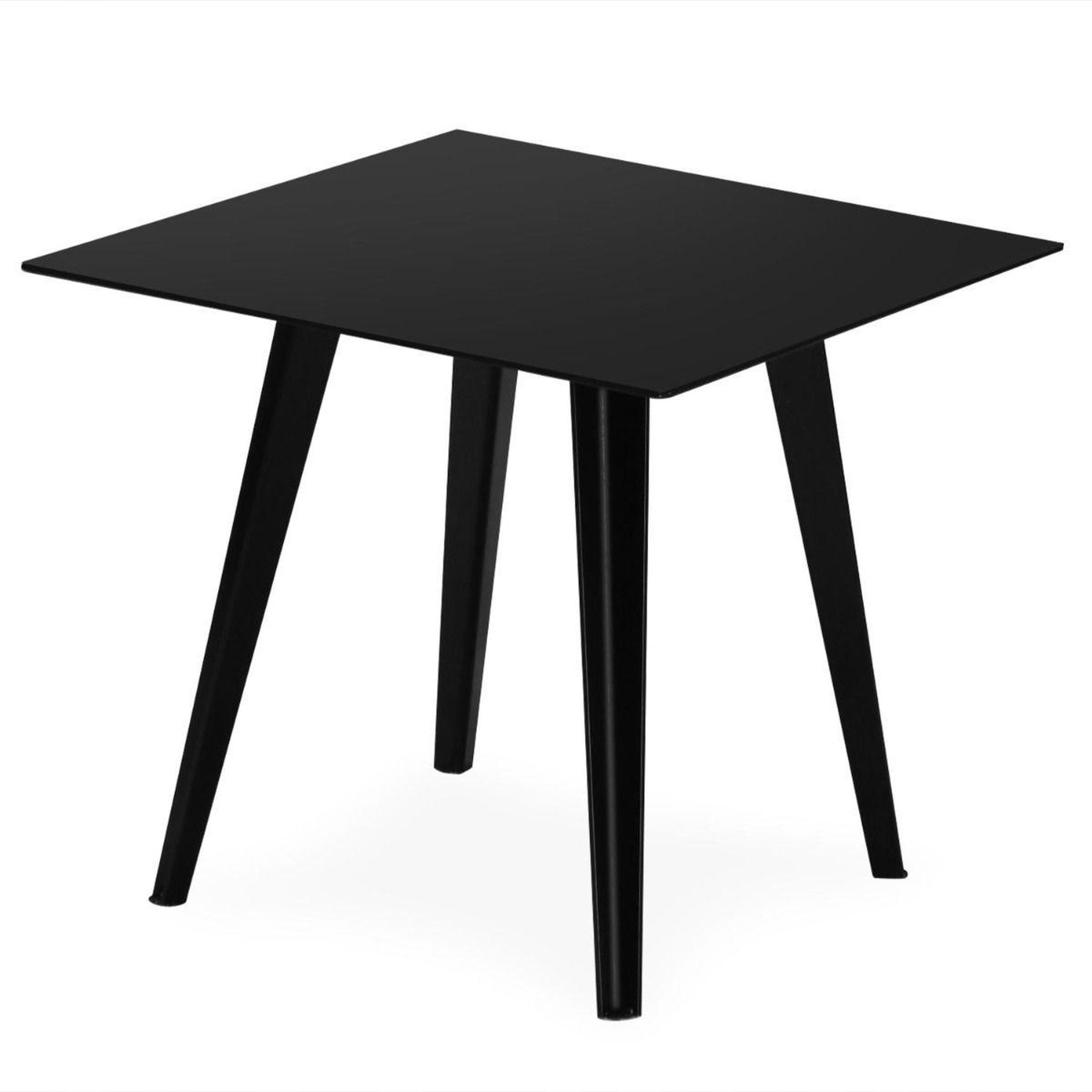 Paris Prix Table d'Appoint Carrée  Bimix  40cm Noir