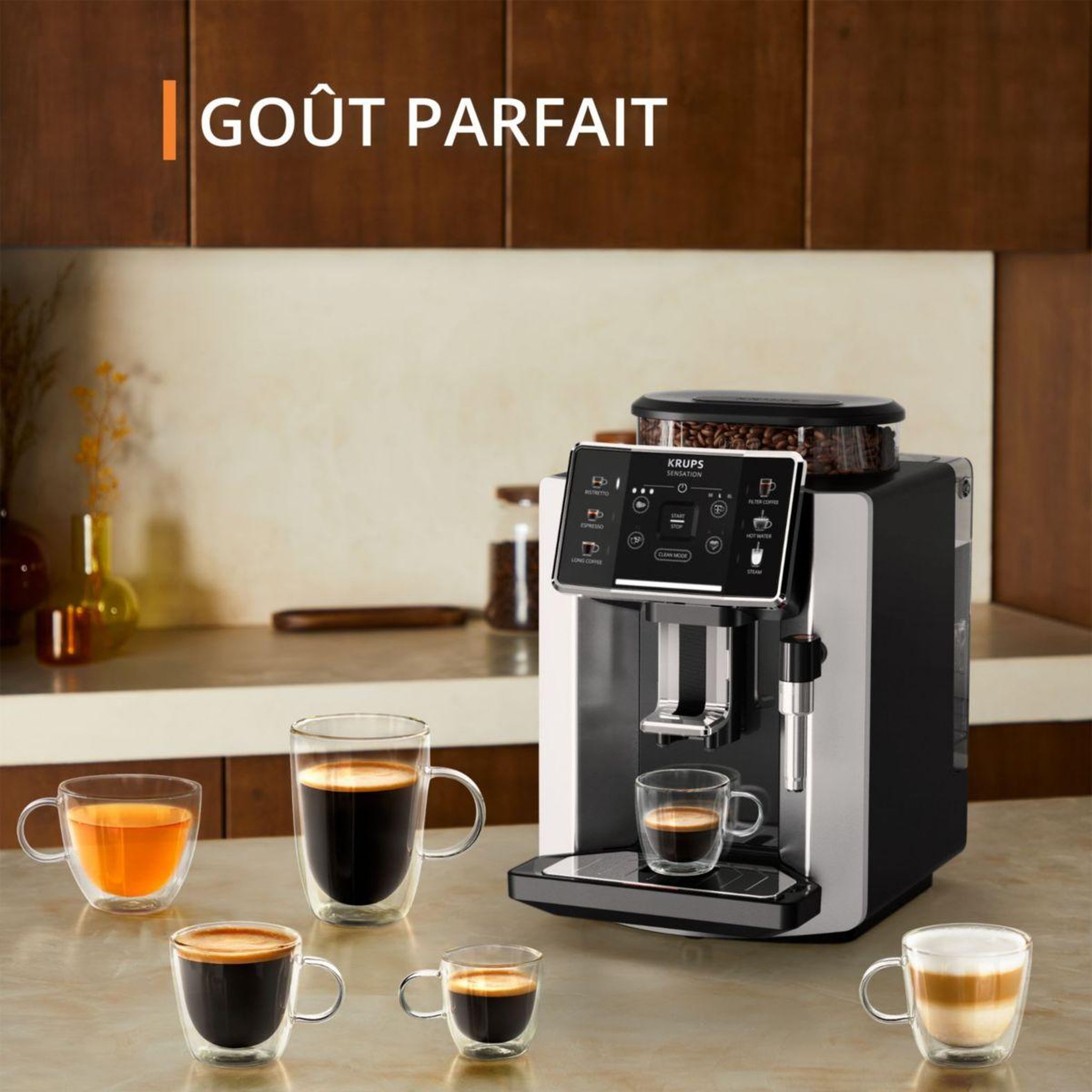 Voir la diapositive 4 : KRUPS Expresso broyeur ea910e10 sensation silver