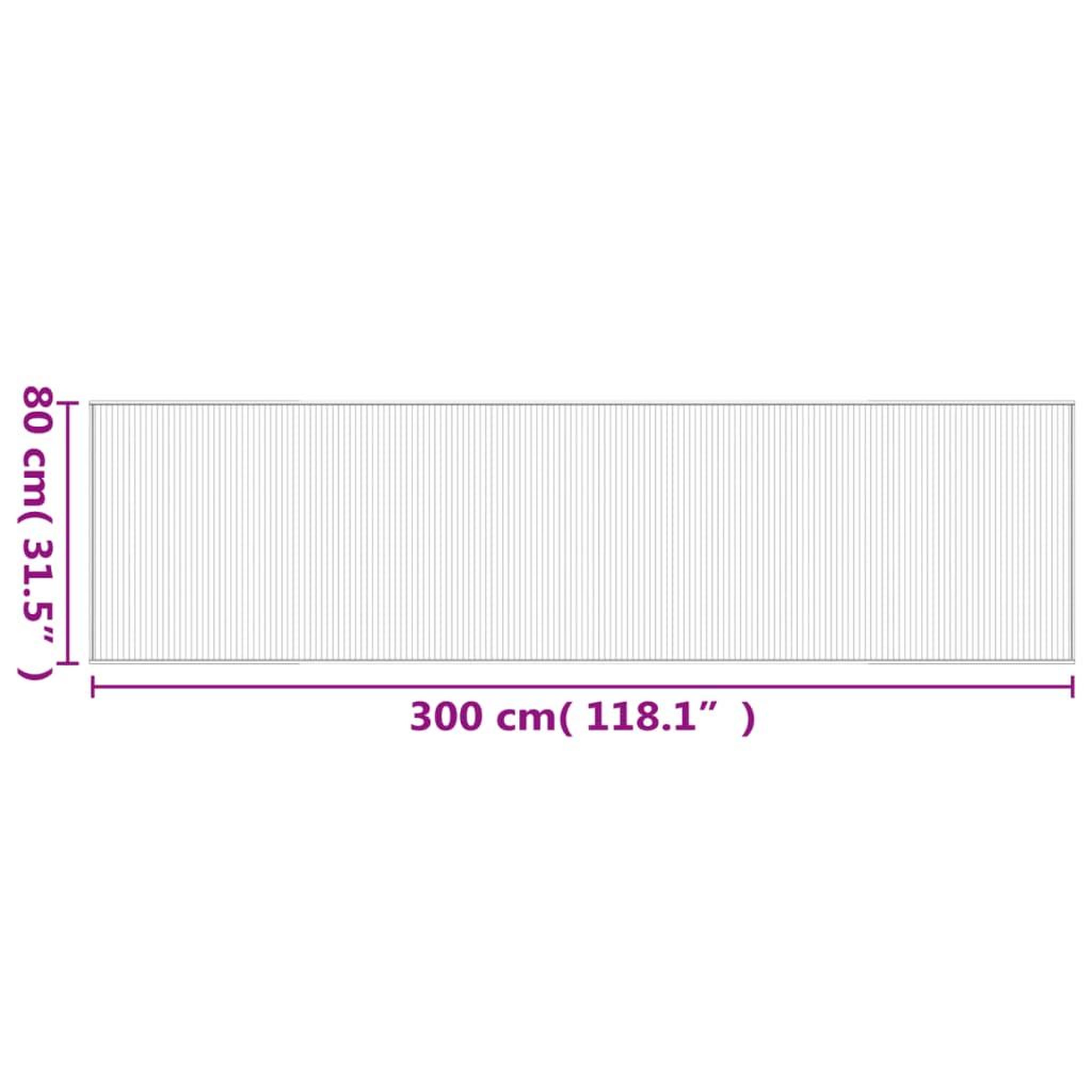 Voir la diapositive 6 : VIDAXL Tapis rectangulaire noir 80x300 cm bambou