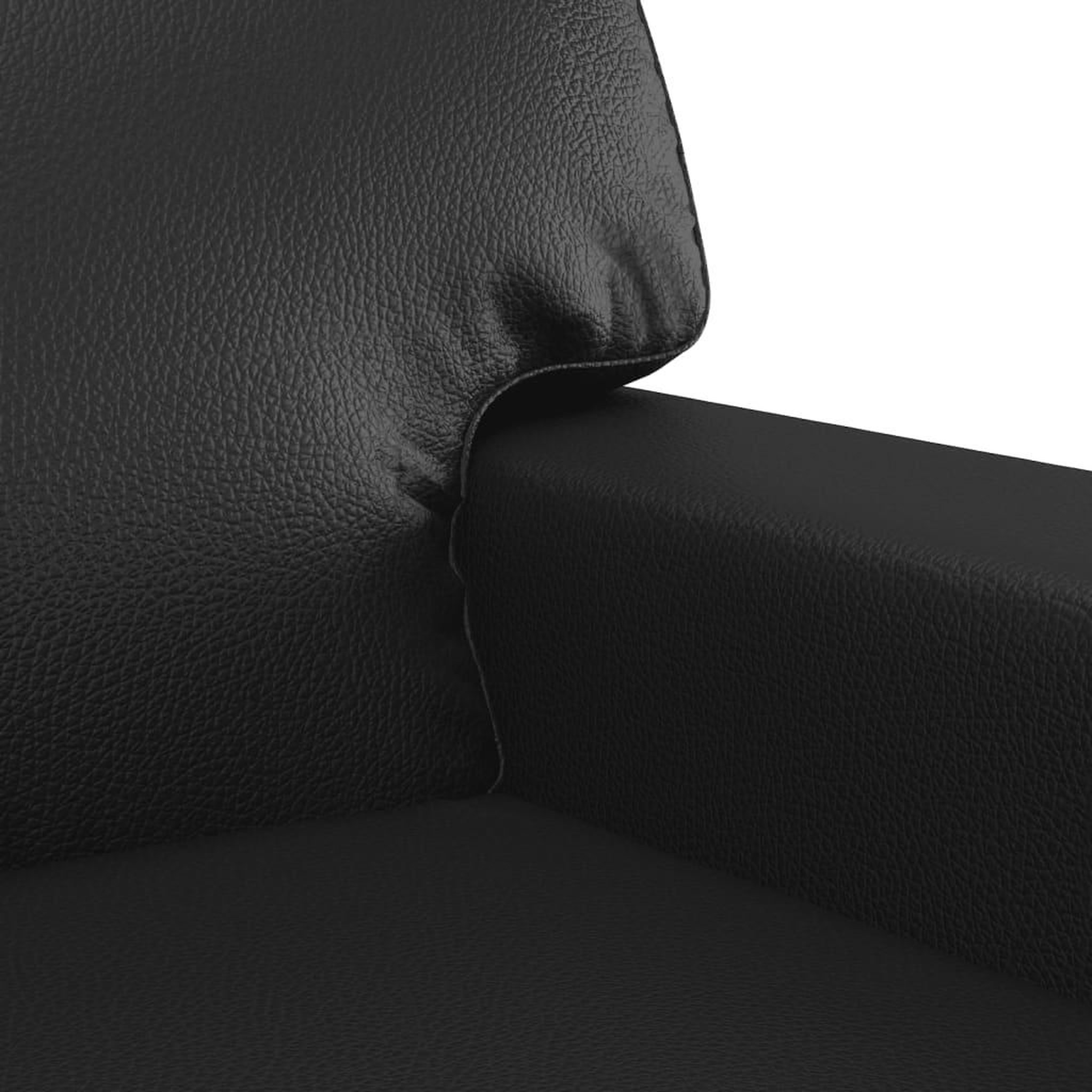 Voir la diapositive 5 : VIDAXL Ensemble de canapes 2 pcs avec coussins noir similicuir
