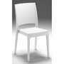 MARKET24 Chaise de jardin FLORA ARETA - Blanc - Lot de 4 - 52 x 46 x H 86 cm - Utilisation domestique et collective